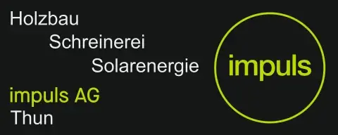 Firmenlogo mit Kreis und Beschriftung