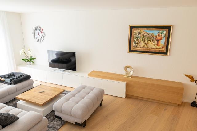 schlichte Materialkombination