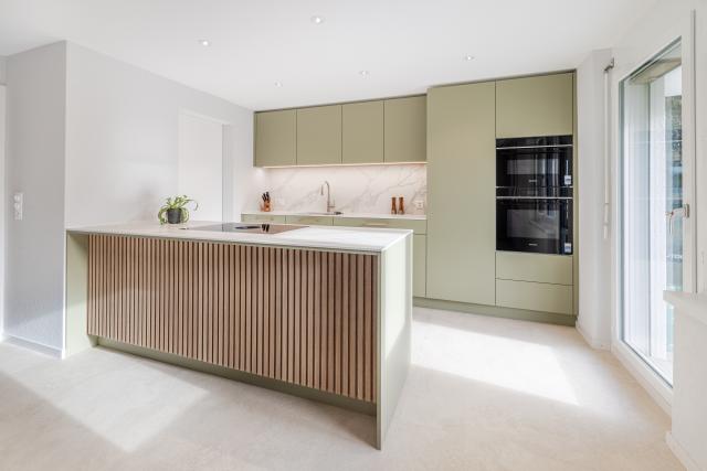 Küche mit Akustikpaneele