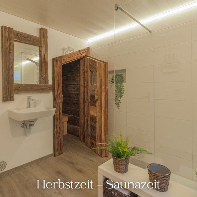 Sauna mit Altholz